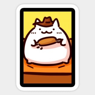 Corncob Connoisseur Cat Sticker